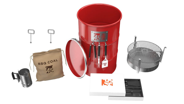 The Big Red 45 Gallon Drum BBQ